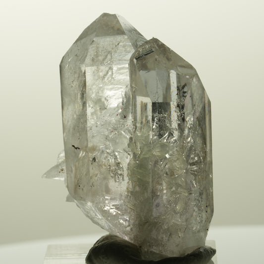 Harlekin Skelett Phantom Amethyst mit Prehnit Streep Mine, Goboboseb, Namibia 43*32*22mm #14864