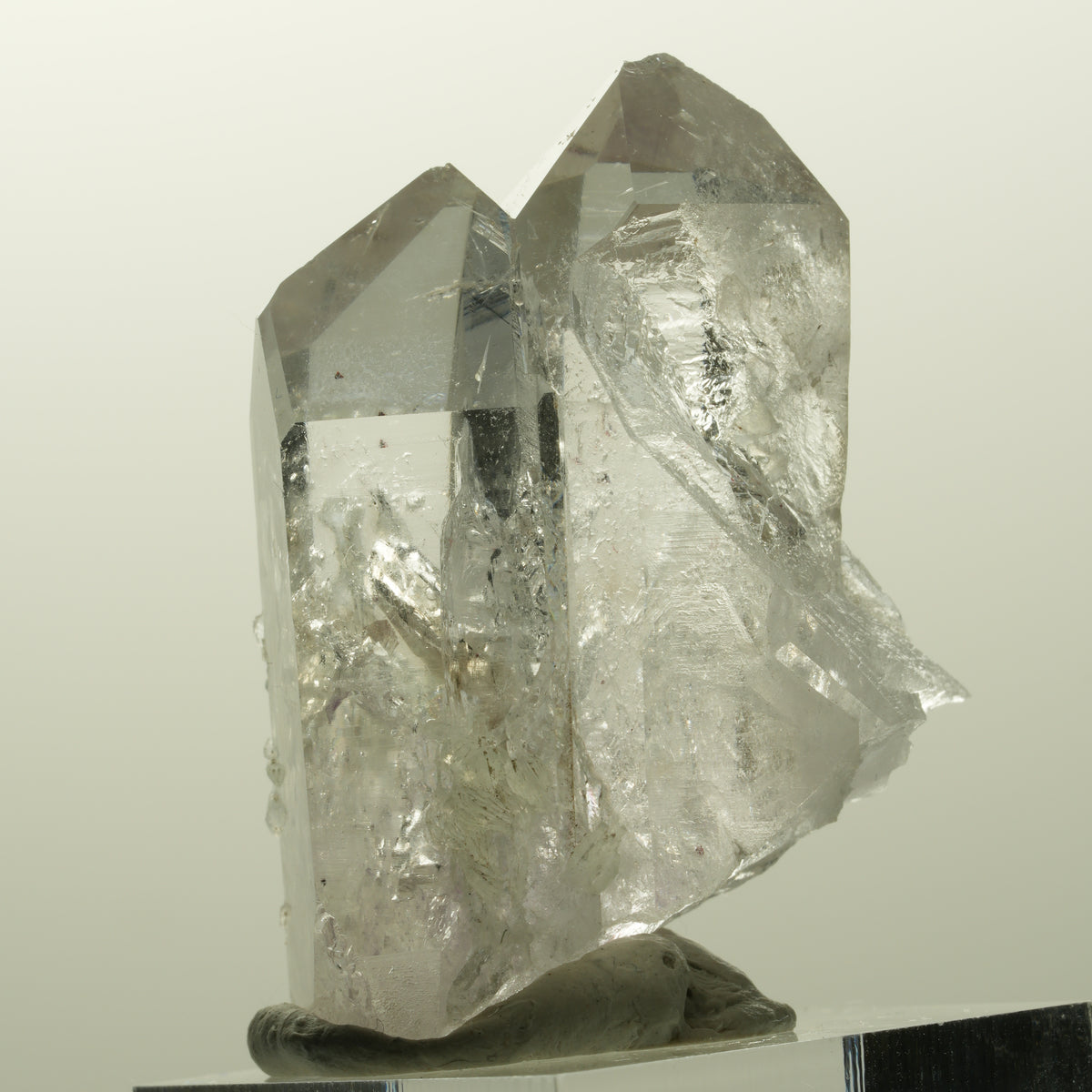 Harlekin Skelett Phantom Amethyst mit Prehnit Streep Mine, Goboboseb, Namibia 43*32*22mm #14864