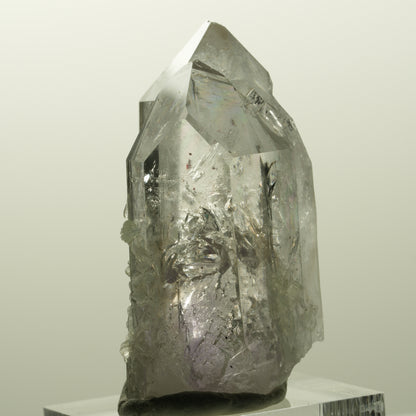 Harlekin Skelett Phantom Amethyst mit Prehnit Streep Mine, Goboboseb, Namibia 43*32*22mm #14864