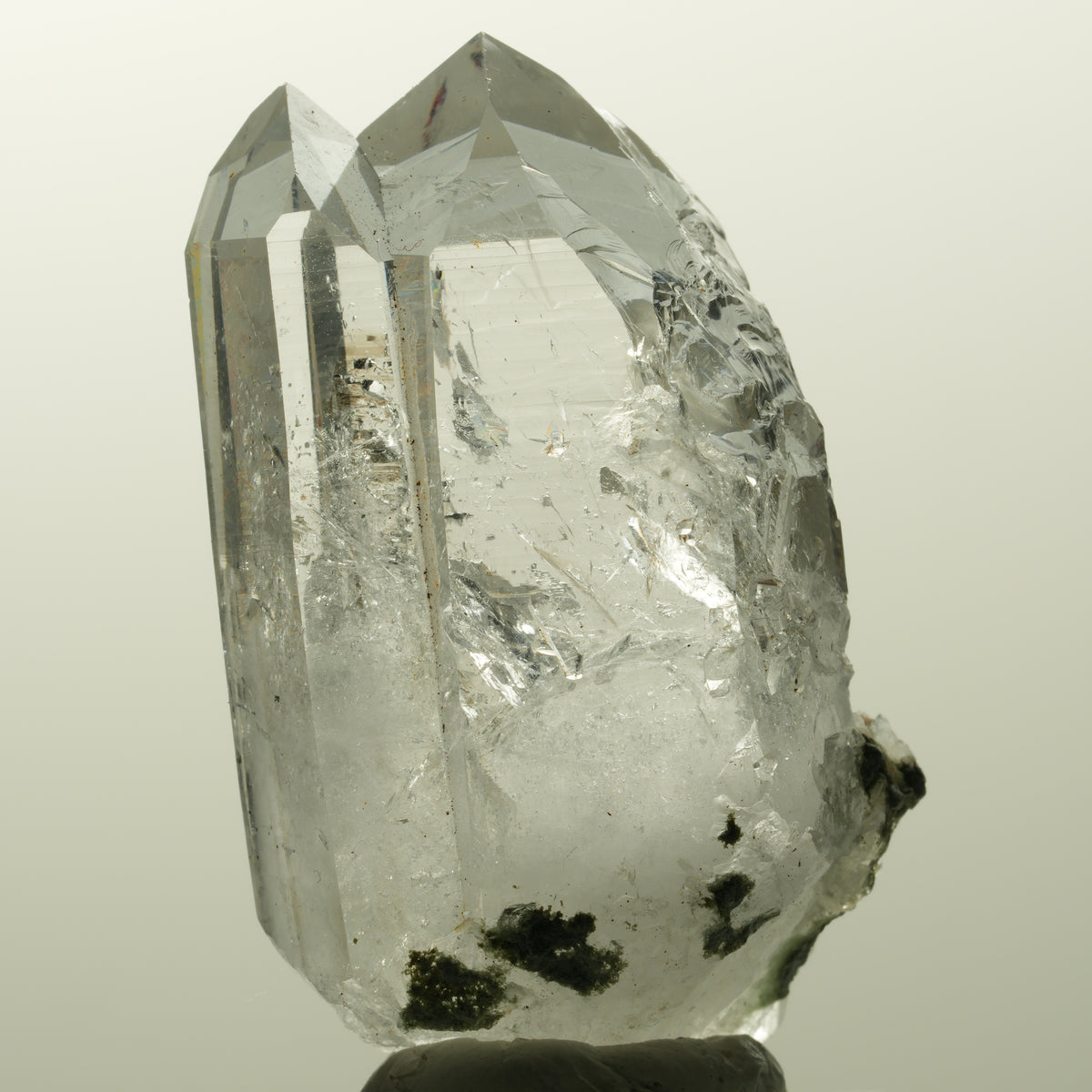 Harlekin Skelett Phantom Rauchquarz Spitze Streep Mine, Goboboseb, Namibia 48*28*18mm #14865