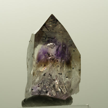Harlekin Lemurian Phantom Amethyst mit Analcim Streep Mine, Goboboseb, Namibia 35*22*16mm #14866