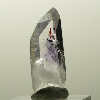 Harlekin Lemurian Phantom Amethyst mit Analcim Streep Mine, Goboboseb, Namibia 36*13*13mm #14867