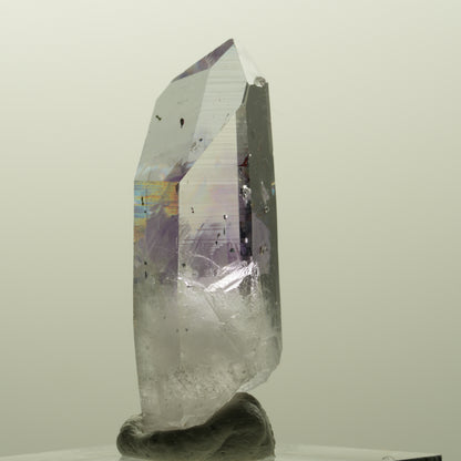 Harlekin Lemurian Phantom Amethyst mit Analcim Streep Mine, Goboboseb, Namibia 36*13*13mm #14867