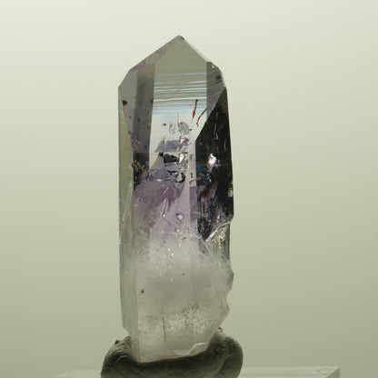 Harlekin Lemurian Phantom Amethyst mit Analcim Streep Mine, Goboboseb, Namibia 36*13*13mm #14867