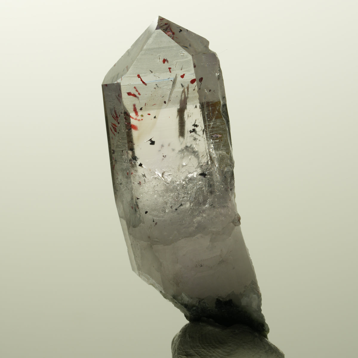 Harlekin Lemurian Phantom Amethyst Streep Mine, Goboboseb, Namibia 45*16*12mm #14868