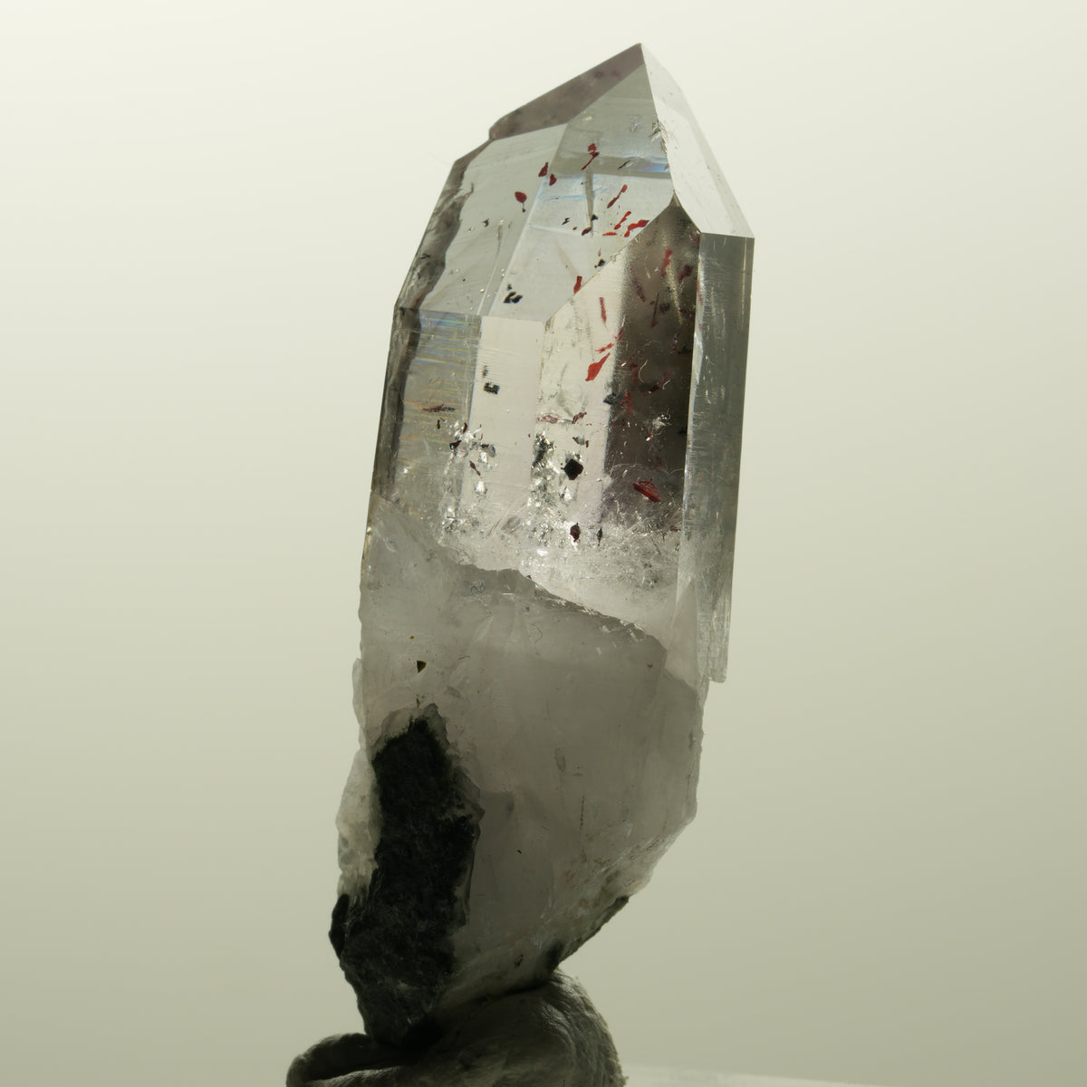 Harlekin Lemurian Phantom Amethyst Streep Mine, Goboboseb, Namibia 45*16*12mm #14868