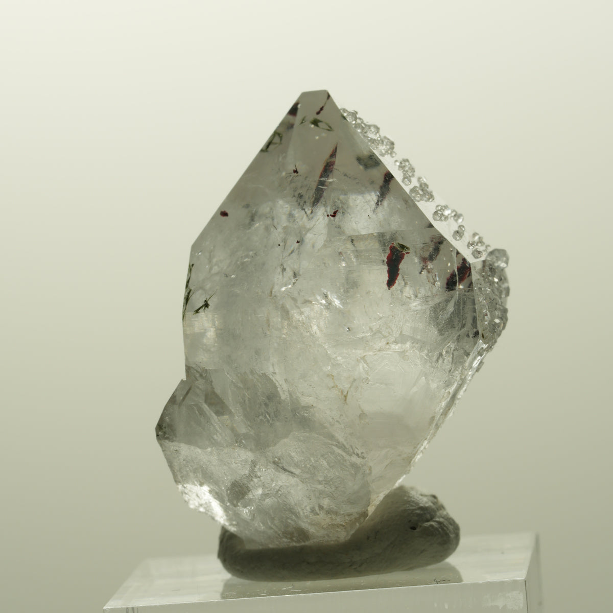 Harlekin Skelett Phantom Amethyst mit Analcim, Epidot Streep Mine, Namibia 36*28*24mm #14869