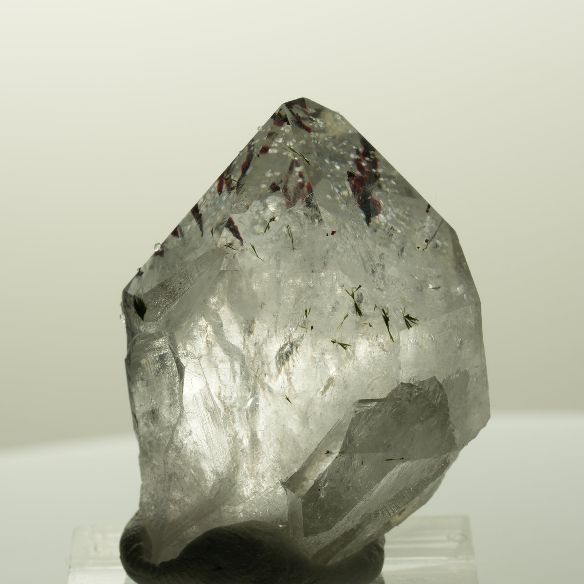 Harlekin Skelett Phantom Amethyst mit Analcim, Epidot Streep Mine, Namibia 36*28*24mm #14869