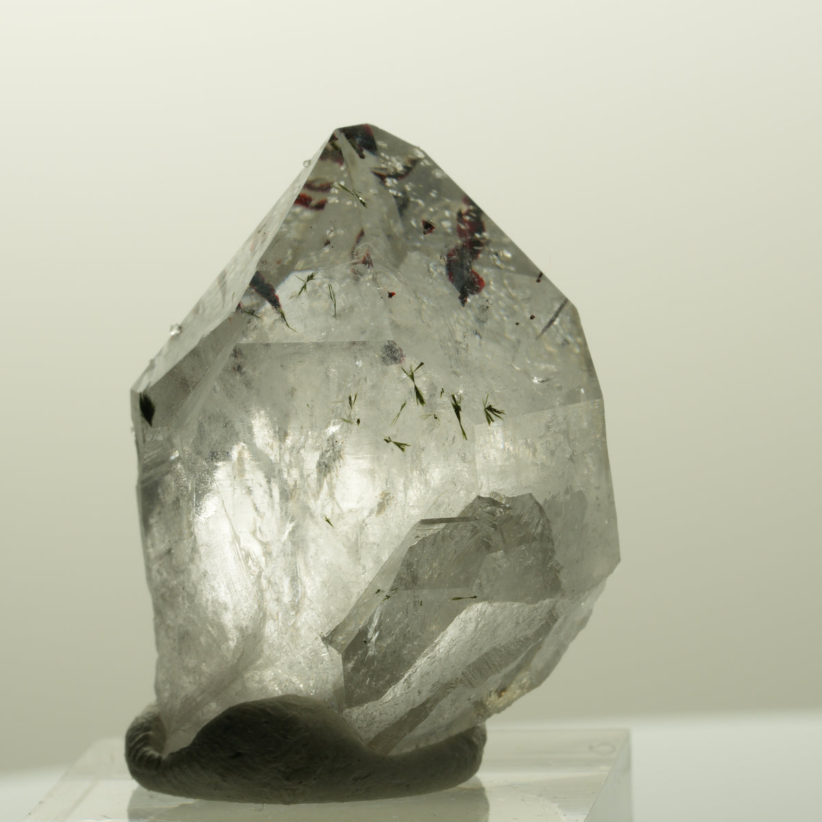 Harlekin Skelett Phantom Amethyst mit Analcim, Epidot Streep Mine, Namibia 36*28*24mm #14869