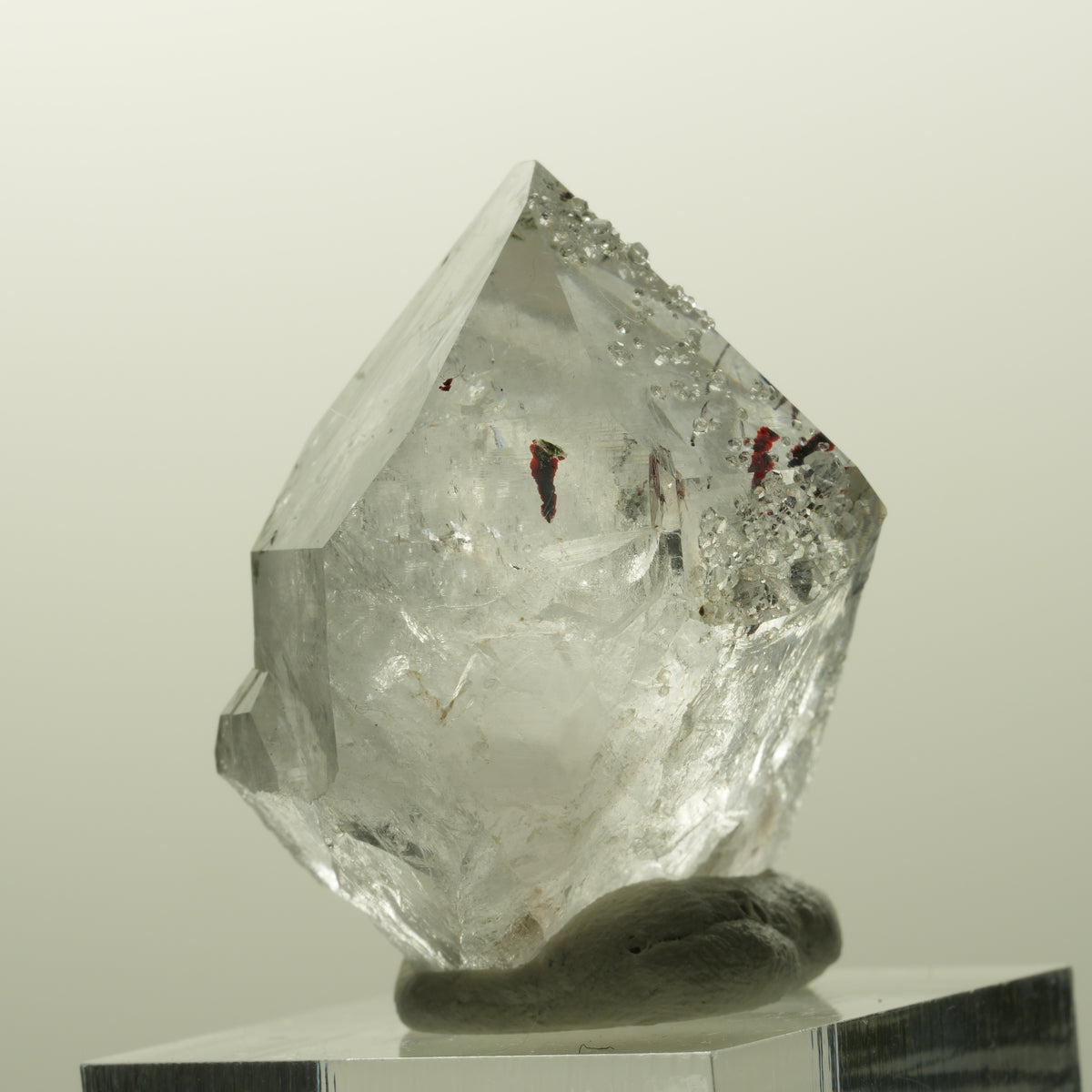 Harlekin Skelett Phantom Amethyst mit Analcim, Epidot Streep Mine, Namibia 36*28*24mm #14869