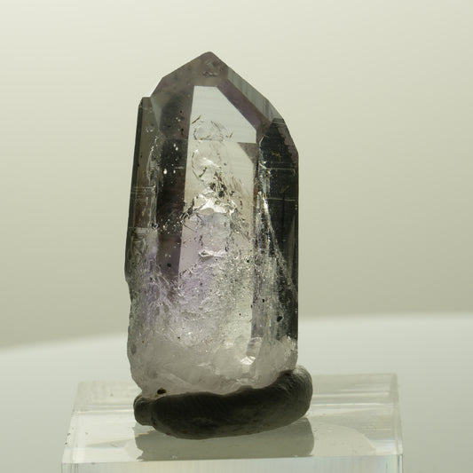 Harlekin Lemurian Phantom Amethyst mit Analcim Streep Mine, Goboboseb, Namibia 33*15*14mm #14871