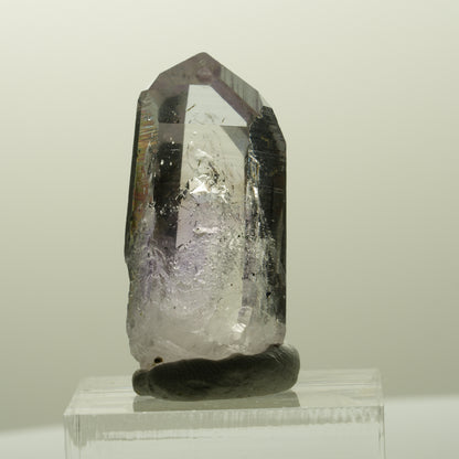 Harlekin Lemurian Phantom Amethyst mit Analcim Streep Mine, Goboboseb, Namibia 33*15*14mm #14871