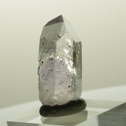 Harlekin Lemurian Phantom Amethyst mit Analcim Streep Mine, Goboboseb, Namibia 33*15*14mm #14871