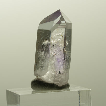 Harlekin Lemurian Phantom Amethyst mit Analcim Streep Mine, Goboboseb, Namibia 33*15*14mm #14871