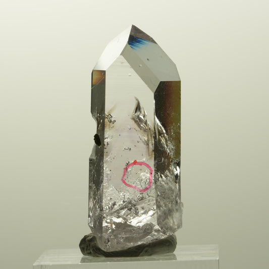 Enhydro Lemurian Phantom Amethyst, Epidot, 1x Blase Streep Mine, Namibia 39*16*10mm #14872