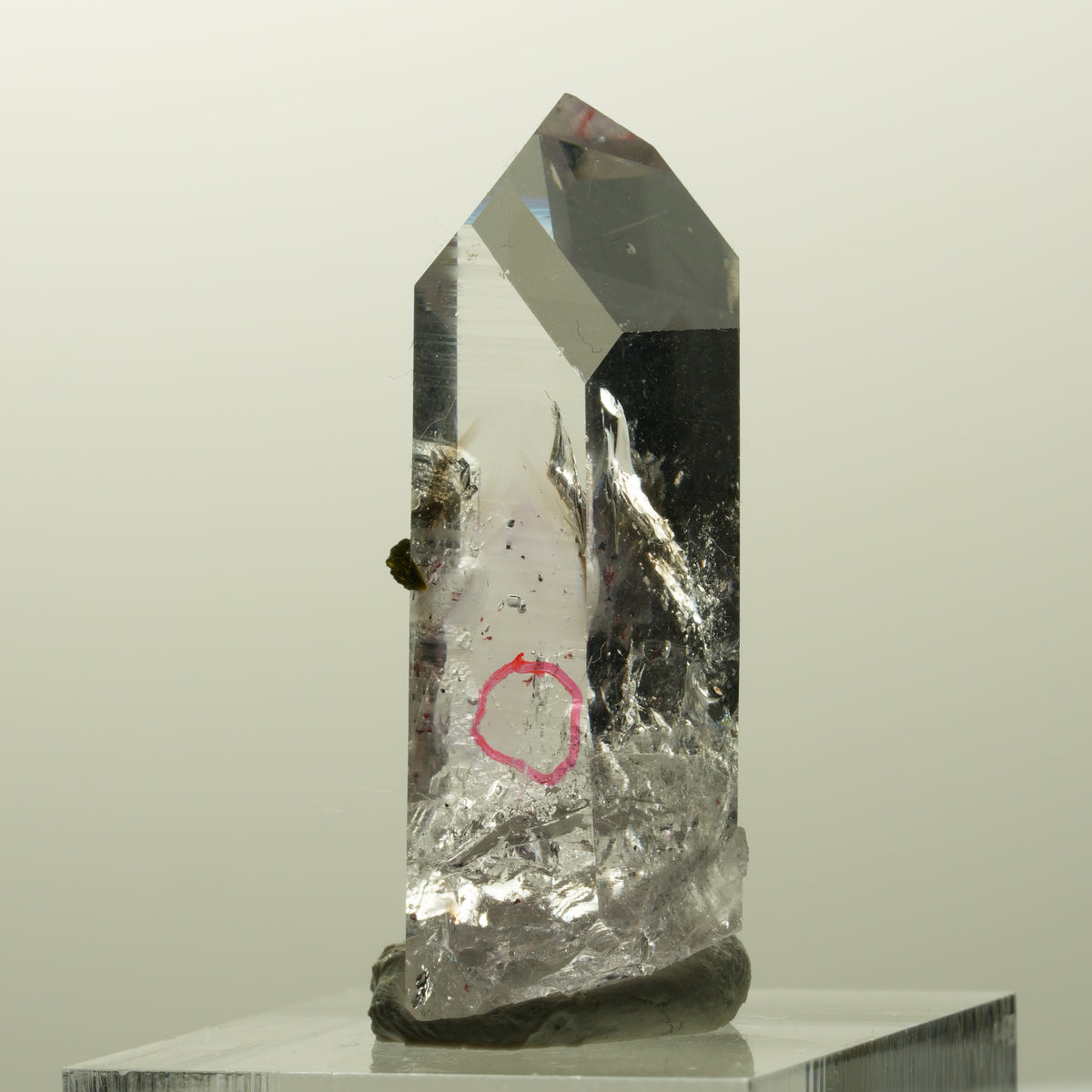 Enhydro Lemurian Phantom Amethyst, Epidot, 1x Blase Streep Mine, Namibia 39*16*10mm #14872