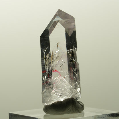 Enhydro Lemurian Phantom Amethyst, Epidot, 1x Blase Streep Mine, Namibia 39*16*10mm #14872