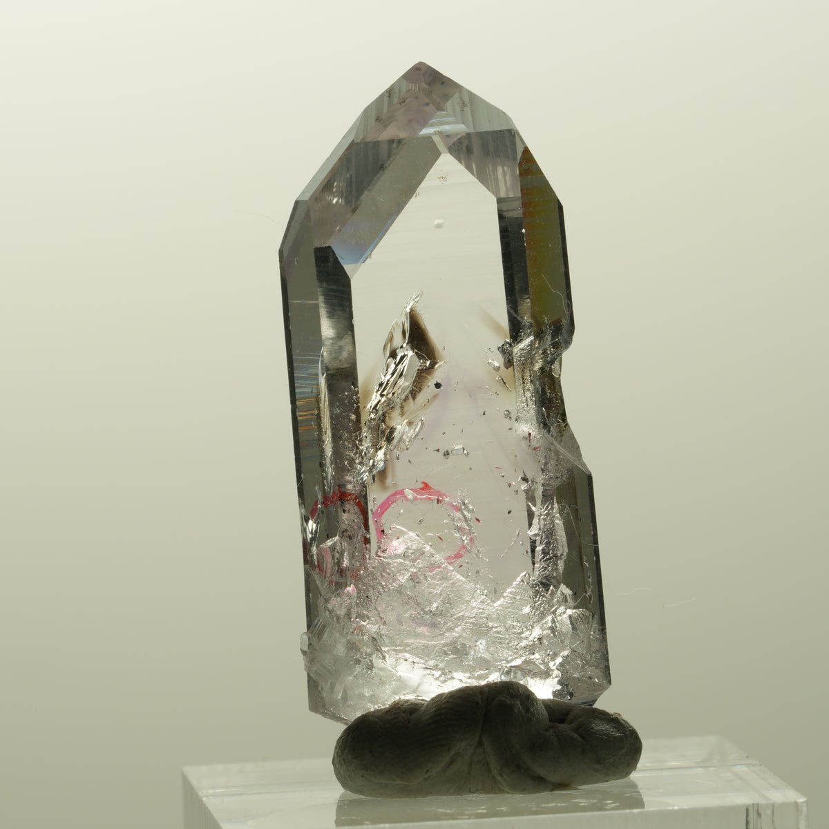 Enhydro Lemurian Phantom Amethyst, Epidot, 1x Blase Streep Mine, Namibia 39*16*10mm #14872