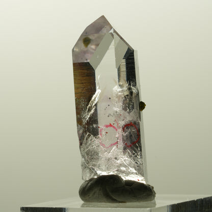 Enhydro Lemurian Phantom Amethyst, Epidot, 1x Blase Streep Mine, Namibia 39*16*10mm #14872