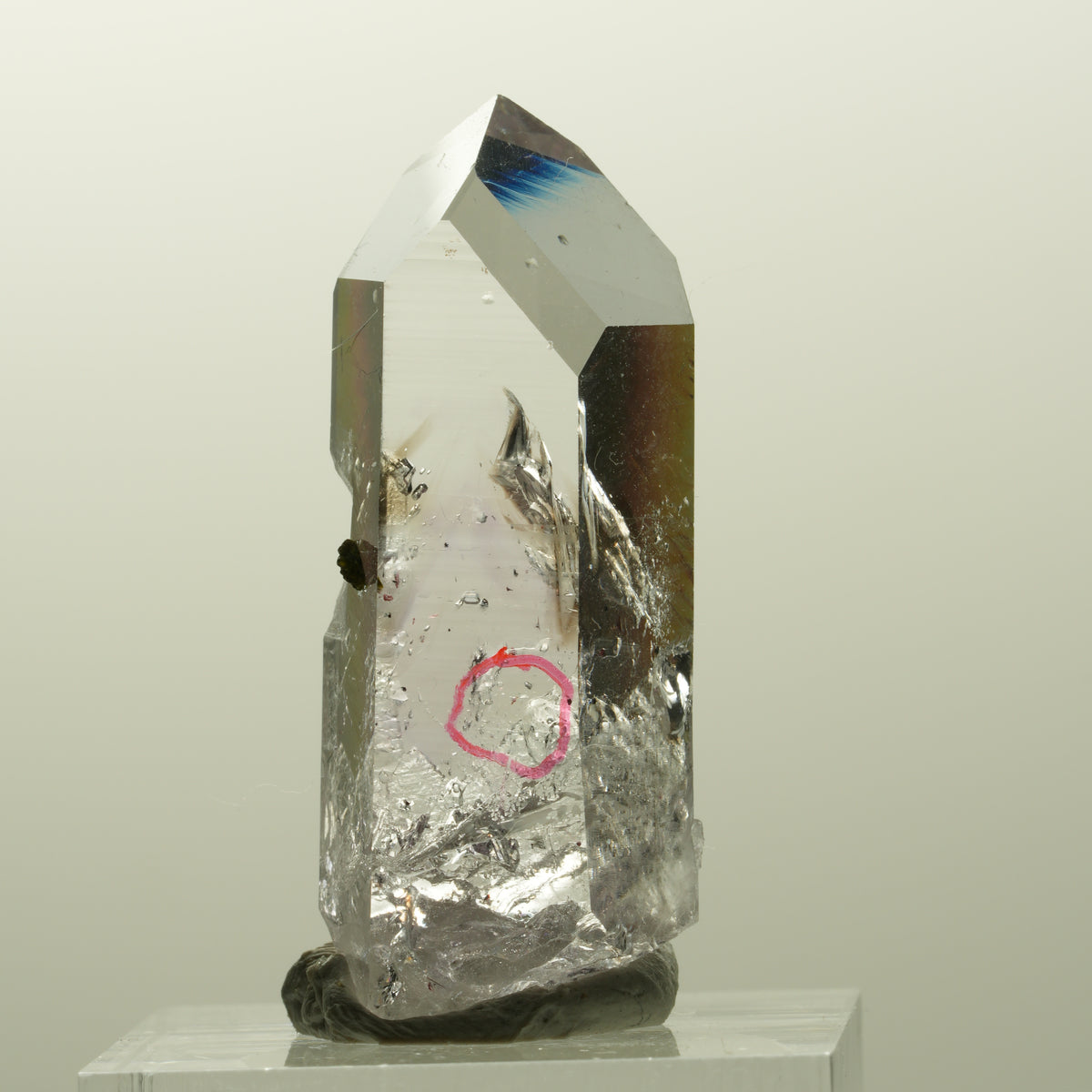 Enhydro Lemurian Phantom Amethyst, Epidot, 1x Blase Streep Mine, Namibia 39*16*10mm #14872