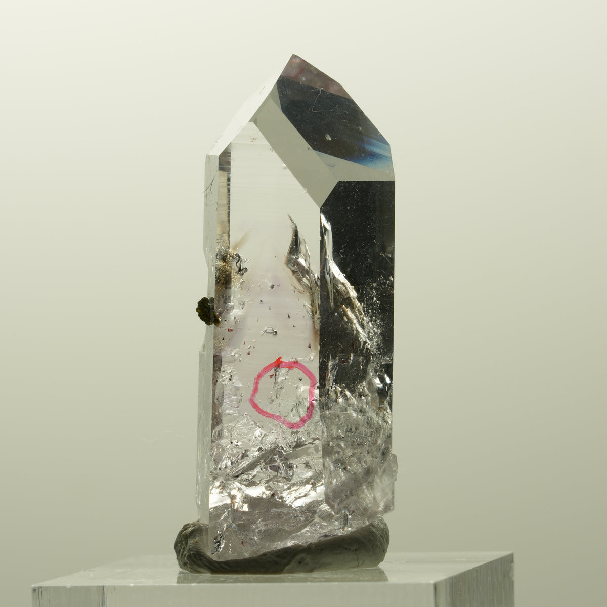 Enhydro Lemurian Phantom Amethyst, Epidot, 1x Blase Streep Mine, Namibia 39*16*10mm #14872