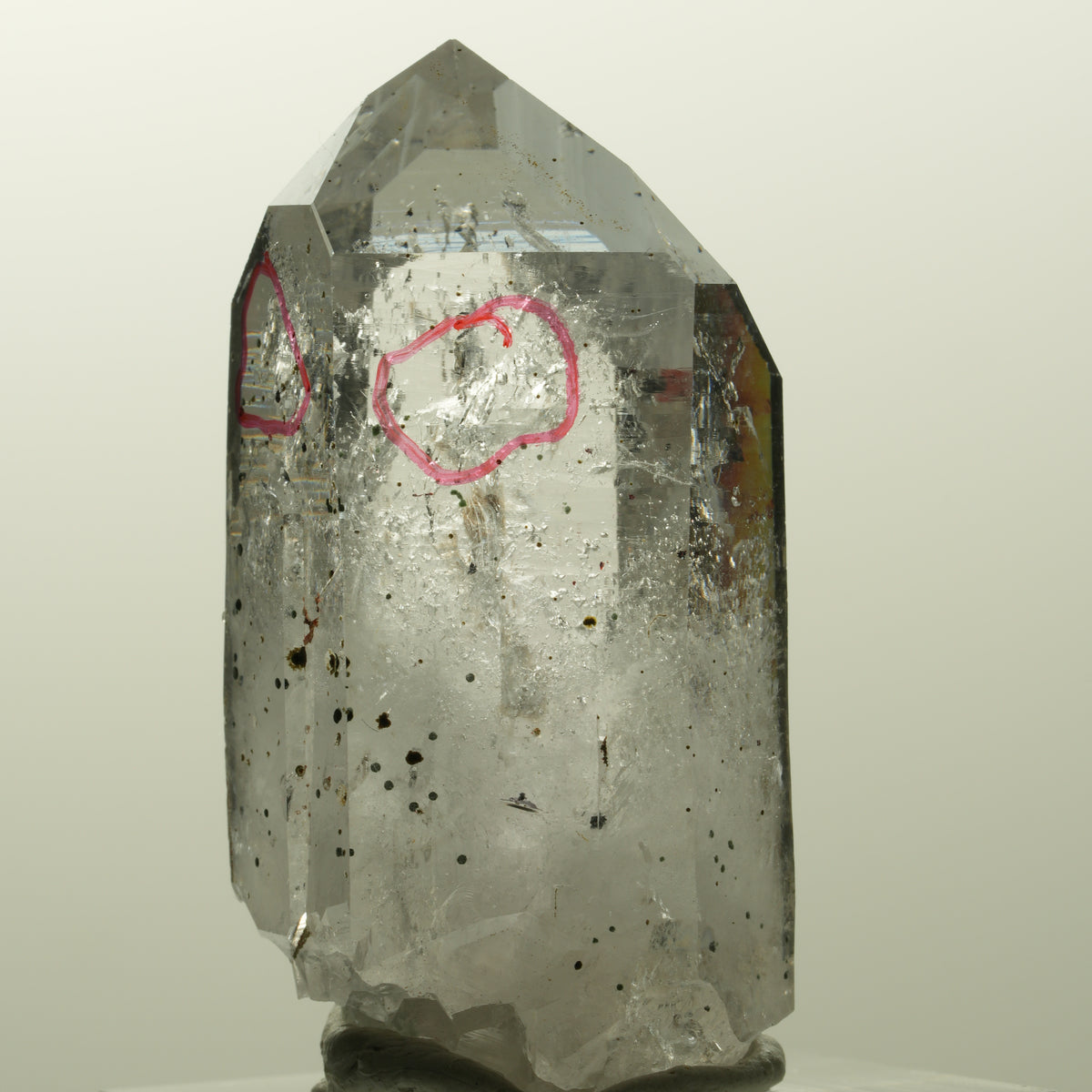 Enhydro Skelett Phantom Amethyst mit Hämatit, 2x Blase Streep Mine, Namibia 44*24*21mm #14873