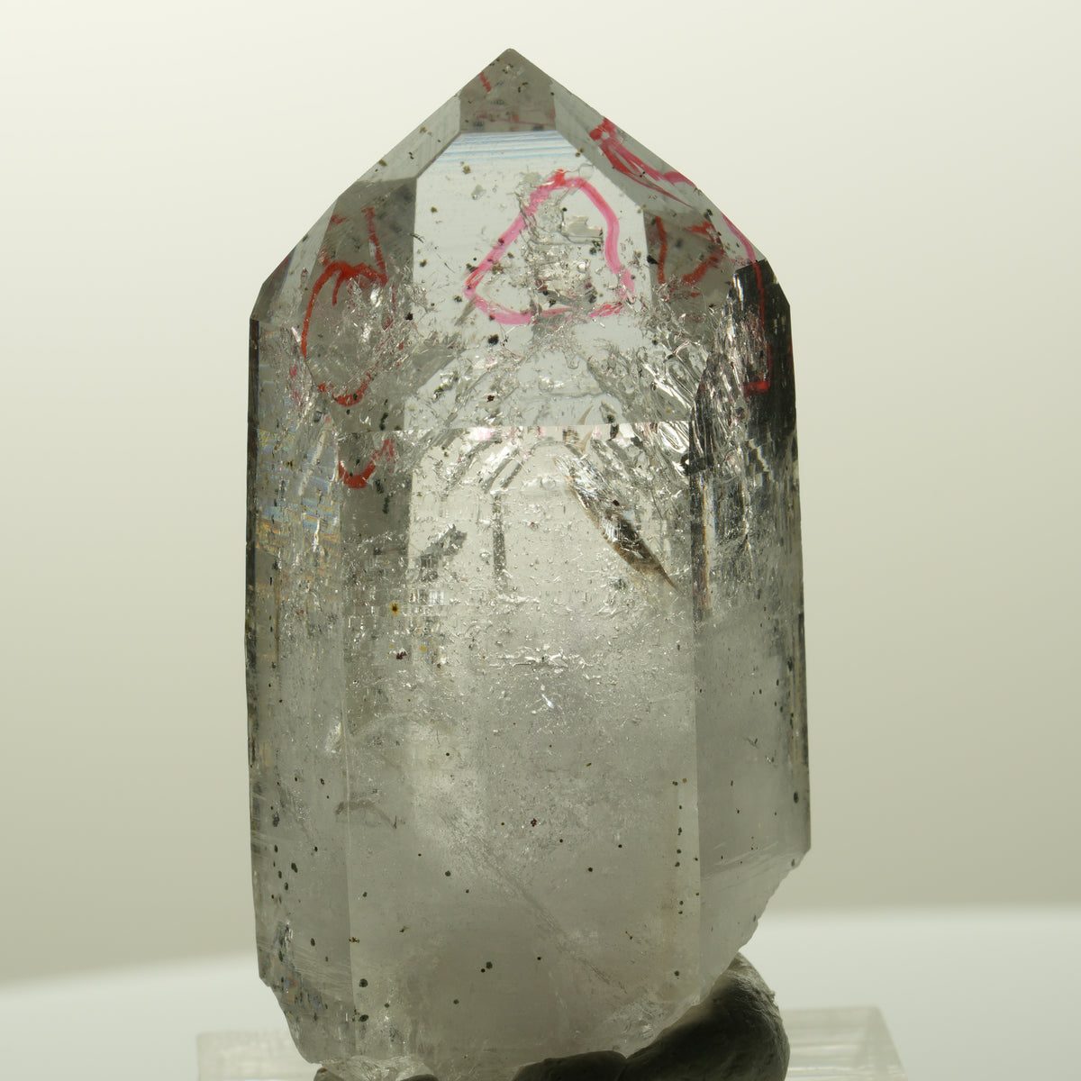 Enhydro Skelett Phantom Amethyst mit Hämatit, 2x Blase Streep Mine, Namibia 44*24*21mm #14873