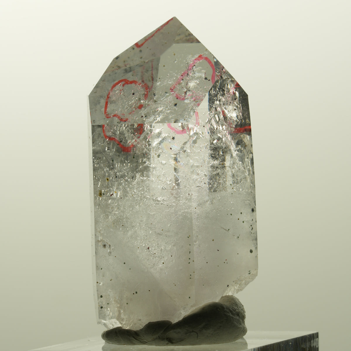 Enhydro Skelett Phantom Amethyst mit Hämatit, 2x Blase Streep Mine, Namibia 44*24*21mm #14873