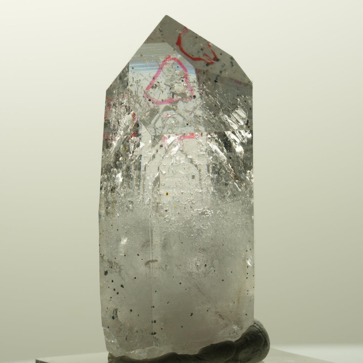 Enhydro Skelett Phantom Amethyst mit Hämatit, 2x Blase Streep Mine, Namibia 44*24*21mm #14873