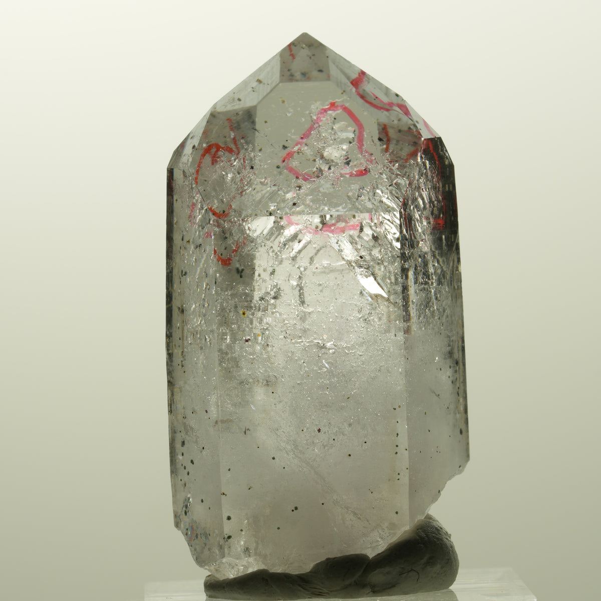 Enhydro Skelett Phantom Amethyst mit Hämatit, 2x Blase Streep Mine, Namibia 44*24*21mm #14873