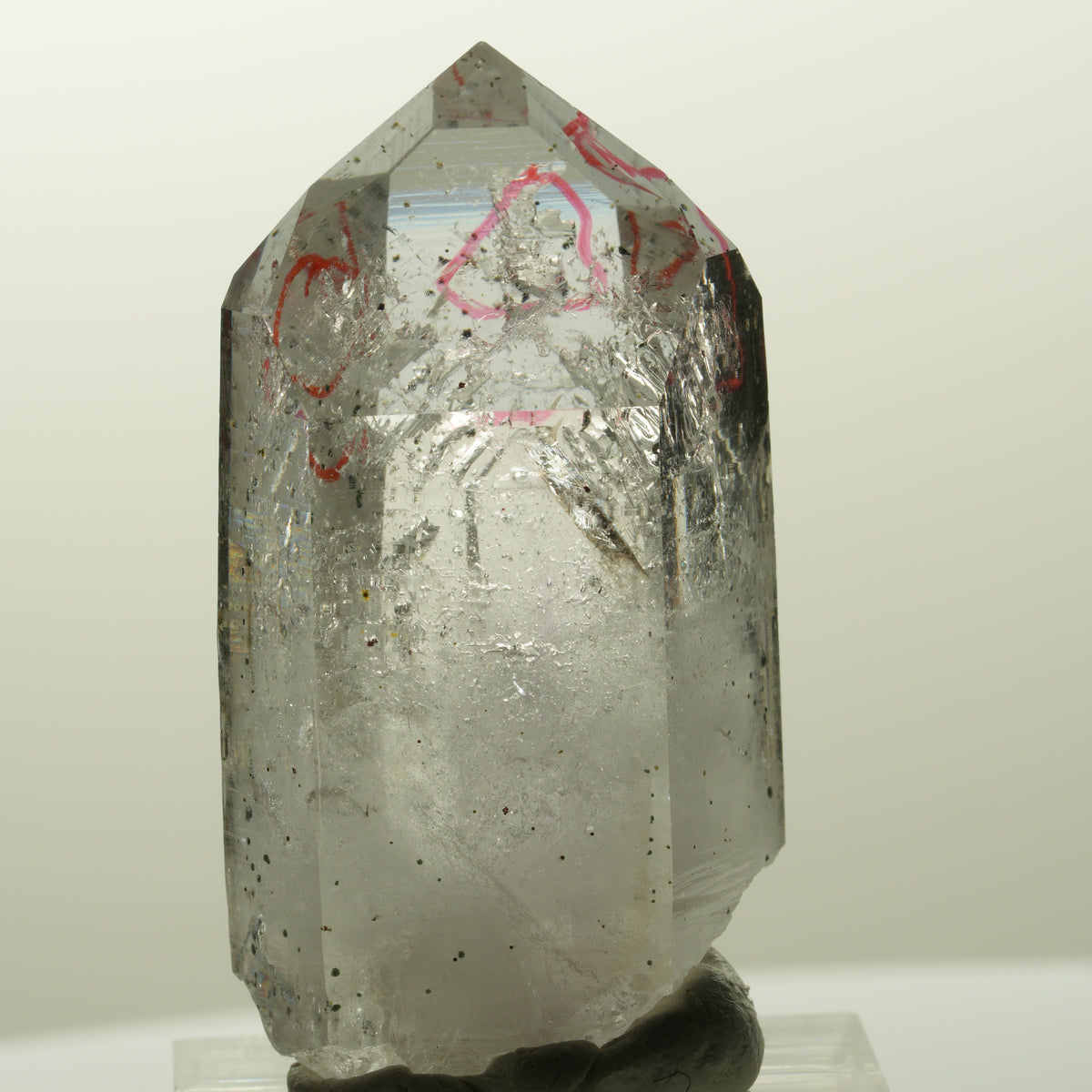 Enhydro Skelett Phantom Amethyst mit Hämatit, 2x Blase Streep Mine, Namibia 44*24*21mm #14873