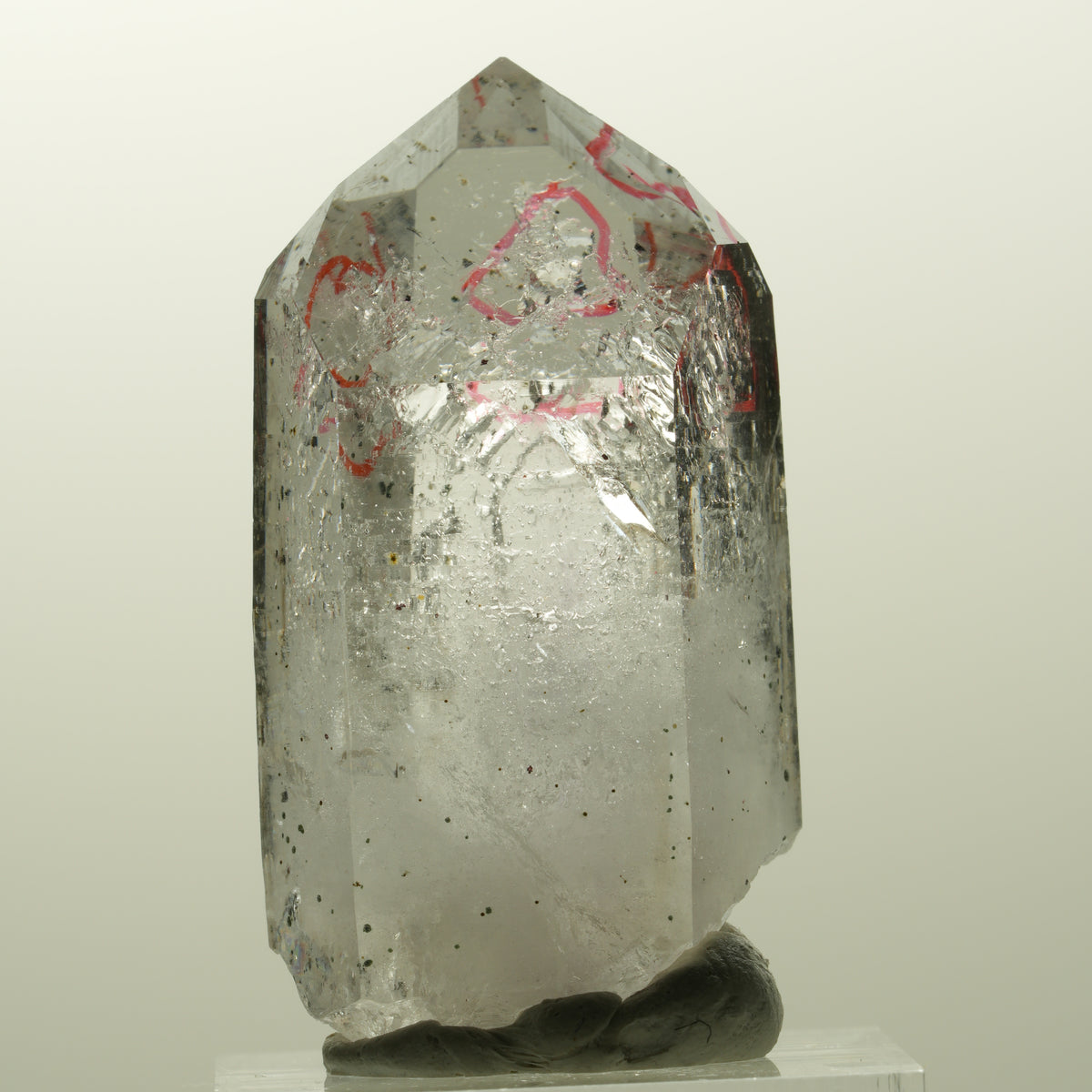 Enhydro Skelett Phantom Amethyst mit Hämatit, 2x Blase Streep Mine, Namibia 44*24*21mm #14873
