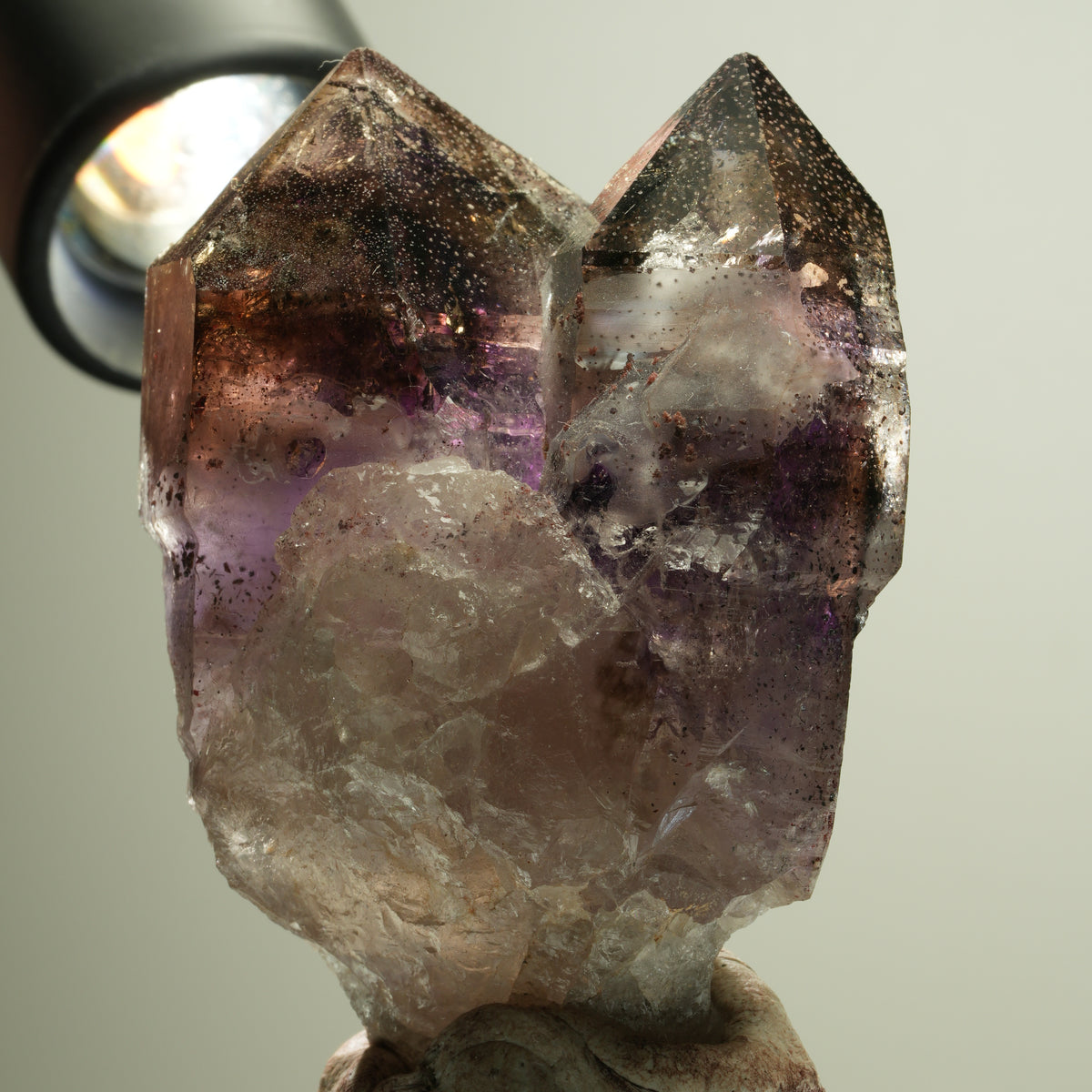 Seltene Skelett Phantom Amethyst Zepter Stufe Brandberg, Namibia 76*54*36mm #14876