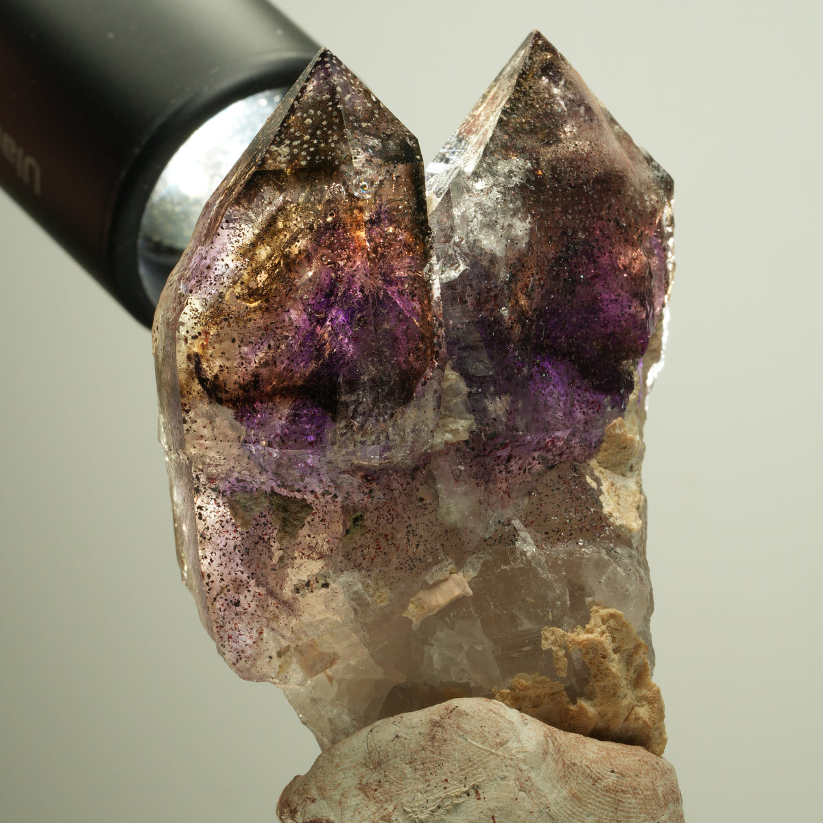 Seltene Skelett Phantom Amethyst Zepter Stufe Brandberg, Namibia 76*54*36mm #14876