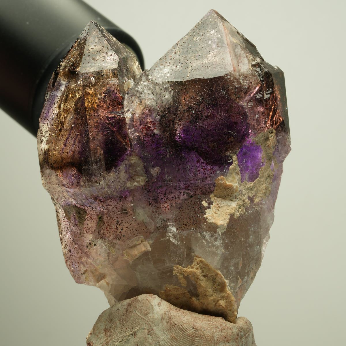 Seltene Skelett Phantom Amethyst Zepter Stufe Brandberg, Namibia 76*54*36mm #14876