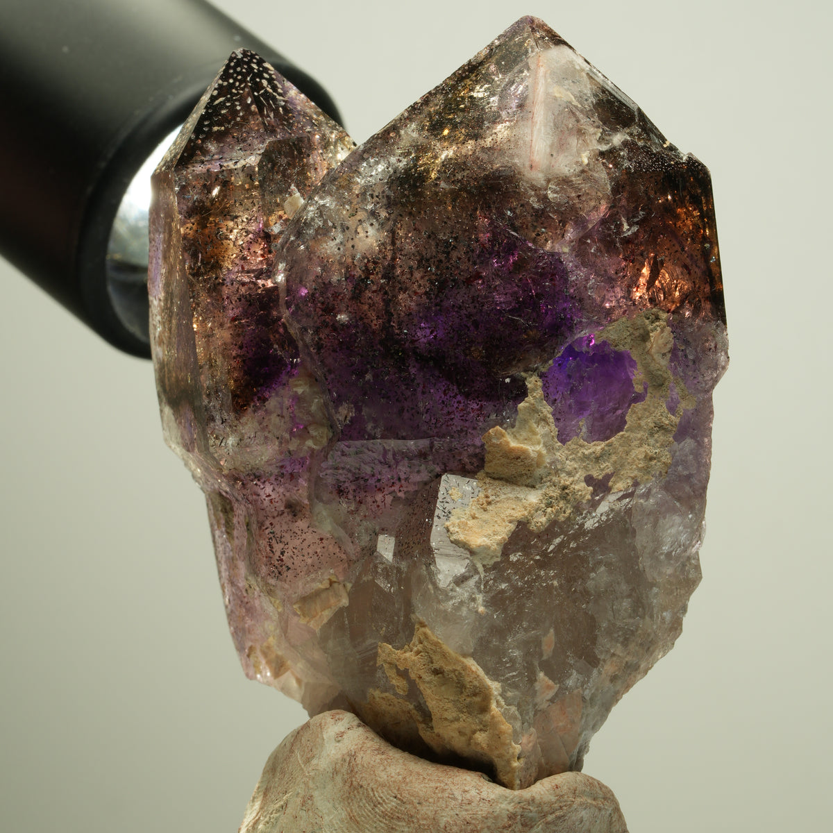 Seltene Skelett Phantom Amethyst Zepter Stufe Brandberg, Namibia 76*54*36mm #14876