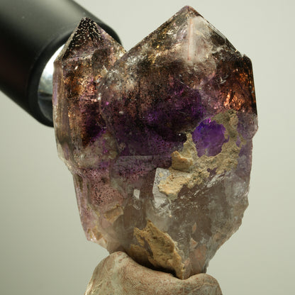 Seltene Skelett Phantom Amethyst Zepter Stufe Brandberg, Namibia 76*54*36mm #14876
