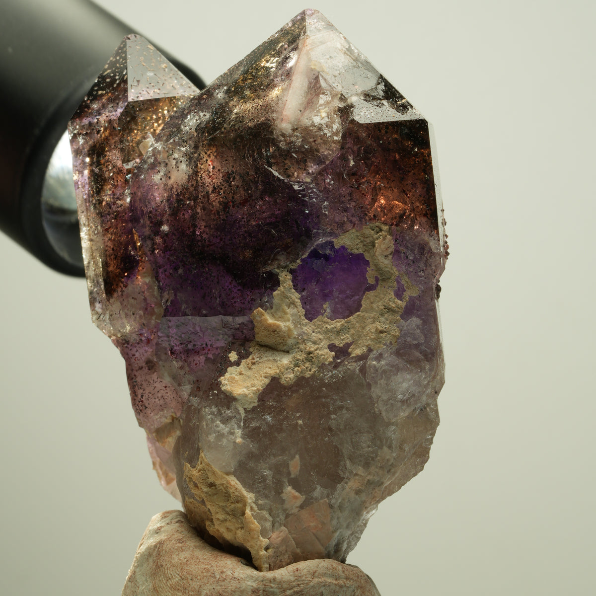 Seltene Skelett Phantom Amethyst Zepter Stufe Brandberg, Namibia 76*54*36mm #14876