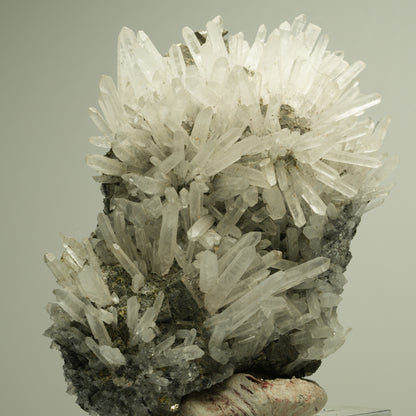 Nadelquarz-Kristallstufe auf Erzmatrix Madan Ore Field, Rhodope, Bulgaria 85*63*34mm #14879