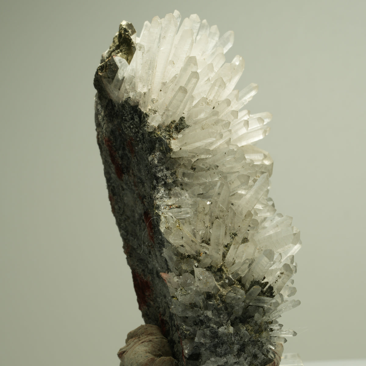 Nadelquarz-Kristallstufe auf Erzmatrix Madan Ore Field, Rhodope, Bulgaria 85*63*34mm #14879