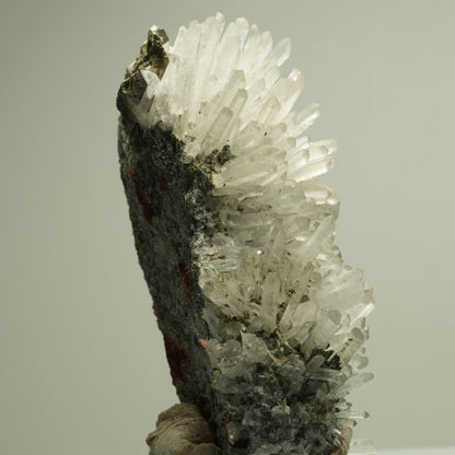 Nadelquarz-Kristallstufe auf Erzmatrix Madan Ore Field, Rhodope, Bulgaria 85*63*34mm #14879