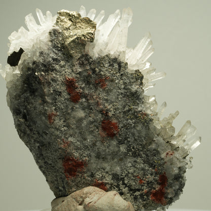 Nadelquarz-Kristallstufe auf Erzmatrix Madan Ore Field, Rhodope, Bulgaria 85*63*34mm #14879