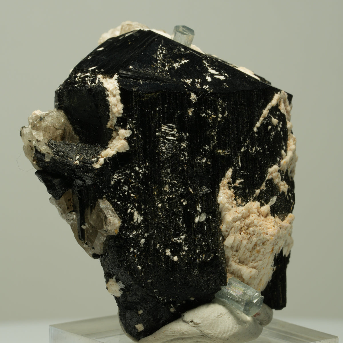 Aquamarin XX, Hyalit Opal, Orthoklas, Schörl Turmalin Erongo, Namibia 49*39*28mm #14887