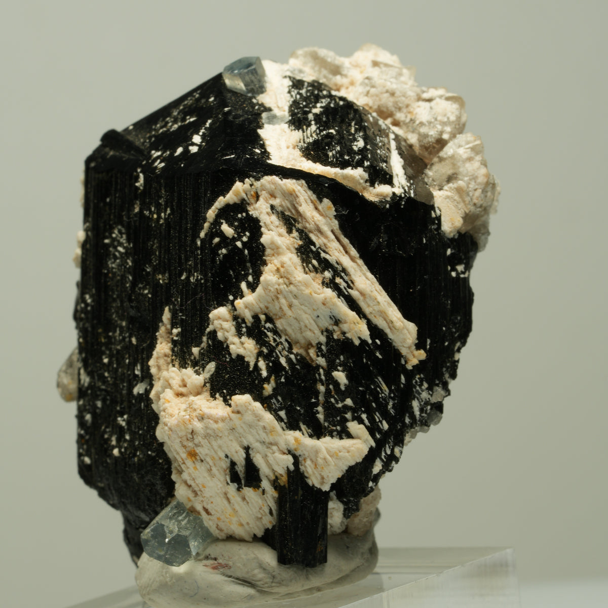 Aquamarin XX, Hyalit Opal, Orthoklas, Schörl Turmalin Erongo, Namibia 49*39*28mm #14887