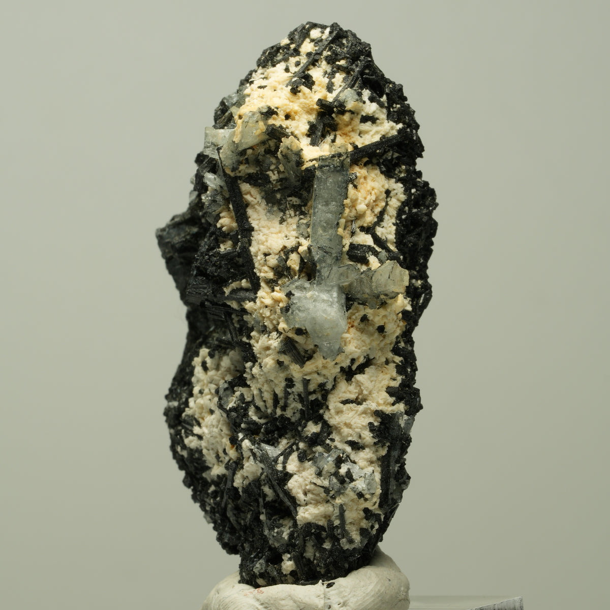 Seltene Aquamarin XX, Orthoklas auf Schörl Turmalin Erongo, Namibia 57*37*21mm #14888