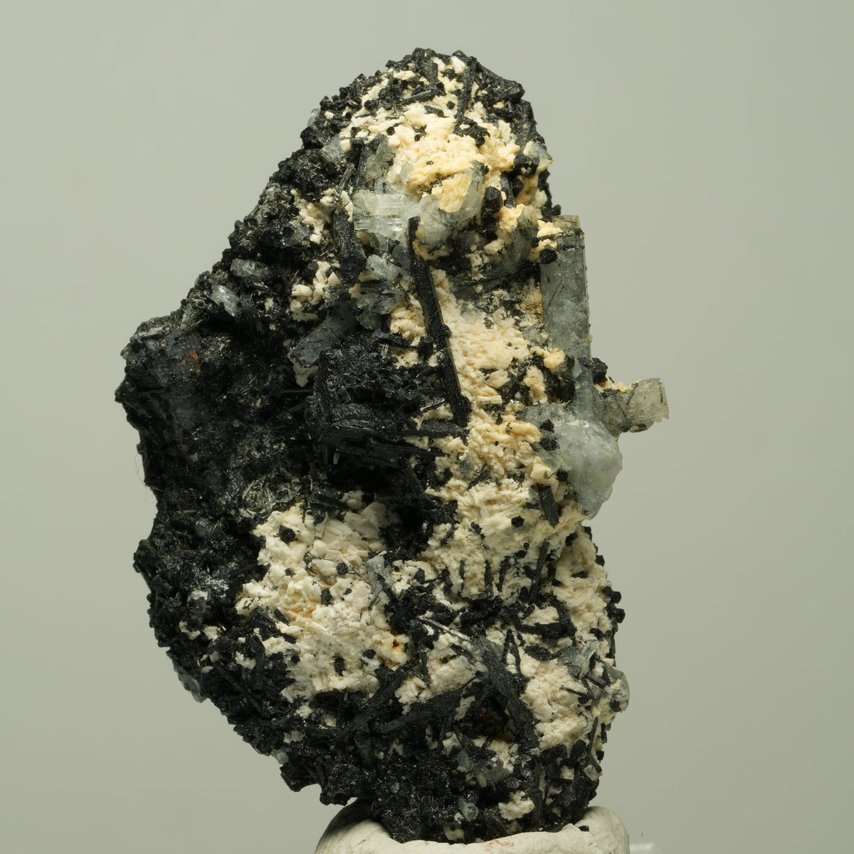 Seltene Aquamarin XX, Orthoklas auf Schörl Turmalin Erongo, Namibia 57*37*21mm #14888