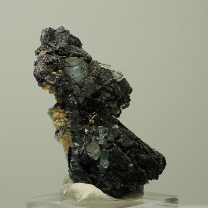 Aquamarin, Fluorit Würfel, Schörl Turmalin, Orthoklas Erongo, Namibia 51*29*26mm #14889