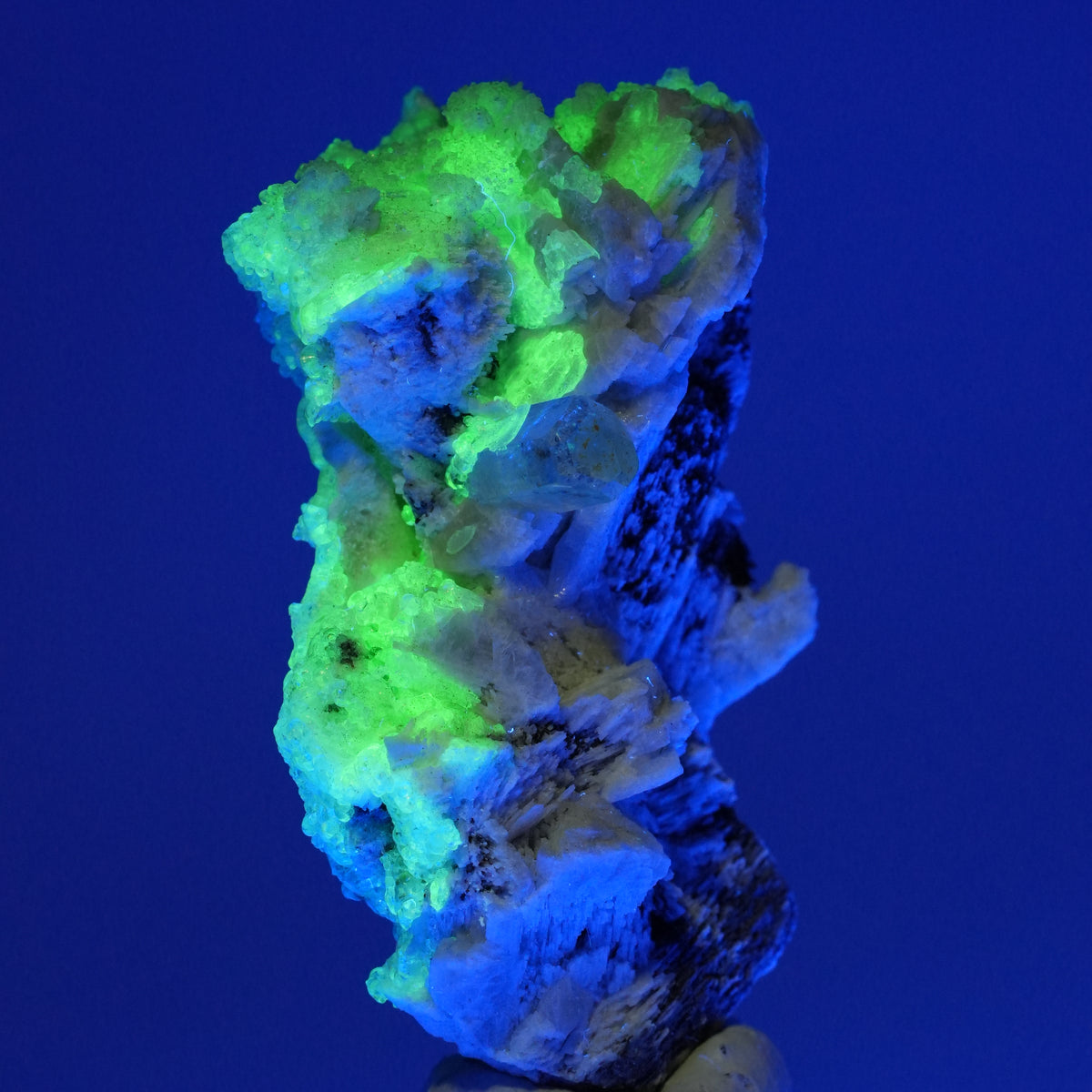 Aquamarin, Hyalit Opal auf Schörl Turmalin, Orthoklas Stufe Erongo, Namibia 48*27*23mm #14891