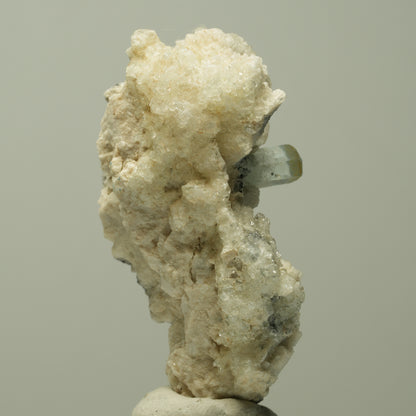 Aquamarin, Hyalit Opal auf Schörl Turmalin, Orthoklas Stufe Erongo, Namibia 48*27*23mm #14891
