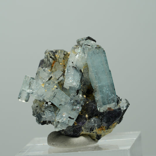 Aquamarin, Fluorit, Schörl Turmalin, Orthoklas, Muskovit Erongo, Namibia 27*22*29mm #14892